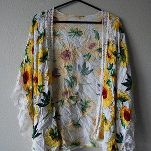 Sunflower Summer Kimono Cardigan